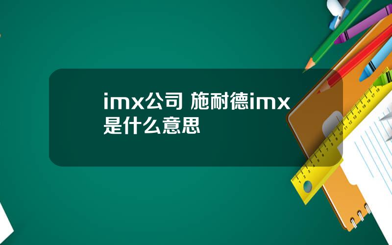 imx公司 施耐德imx是什么意思